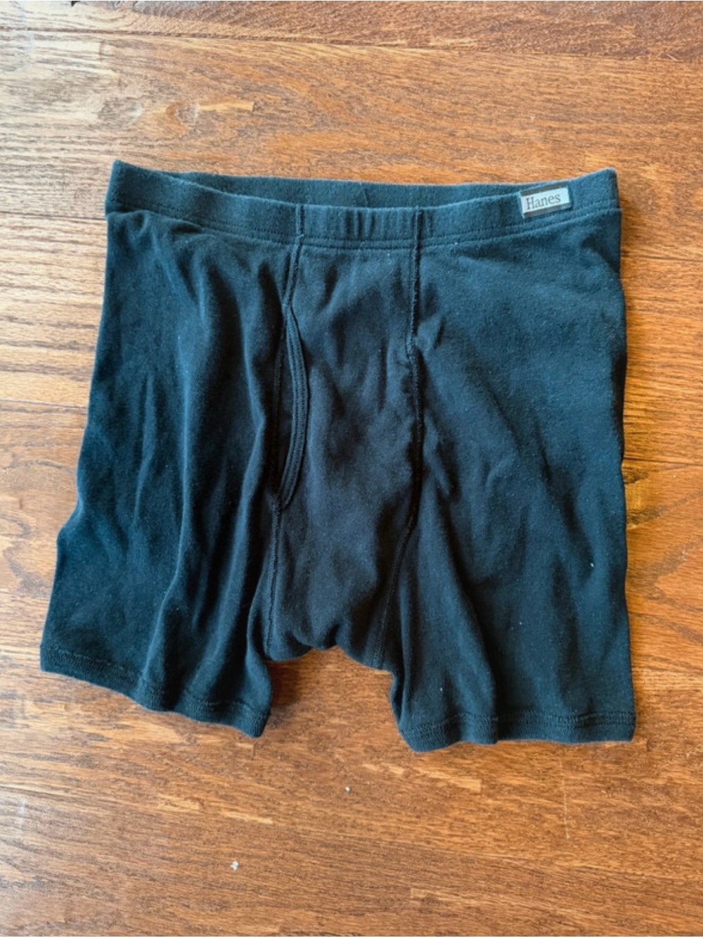 Hanes Black Men's Boxer Briefs with Tag Waistband